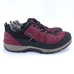 Ecco Receptor‎ LT Shoes Women’s 38 Sneakers Hiking Red Suede Goretex Size 7